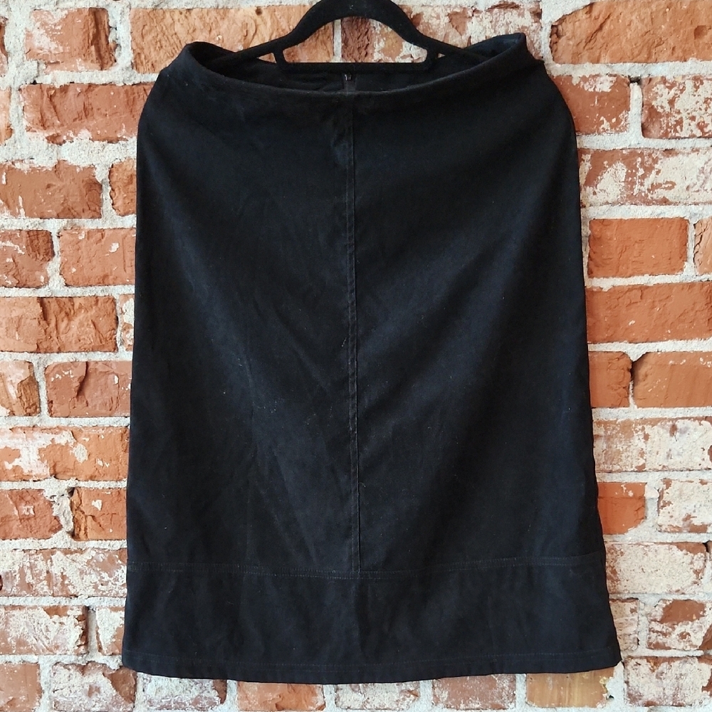 Black Knee-Length Pencil Skirt for Work